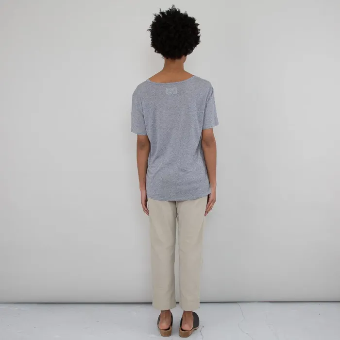 Folk Clothing Slouch TShirt 8211 Grey Melange Womens TShirts and Vests