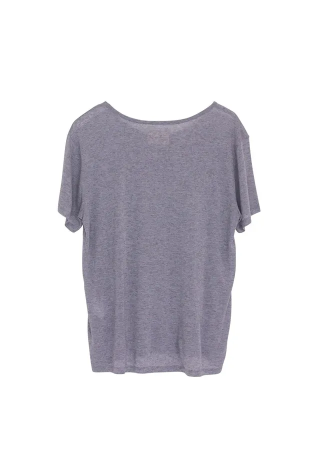 Folk Clothing Slouch TShirt 8211 Grey Melange Womens TShirts and Vests