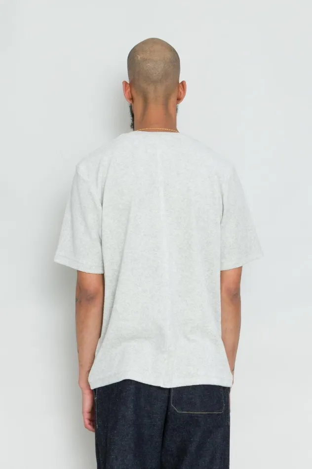 Folk Clothing SS Loopback TShirt 8211 Greige Melange Mens TShirts