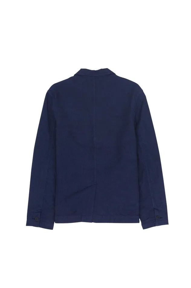 Folk Clothing Wide Fit Blazer 8211 Navy Topstitch Mens Outerwear