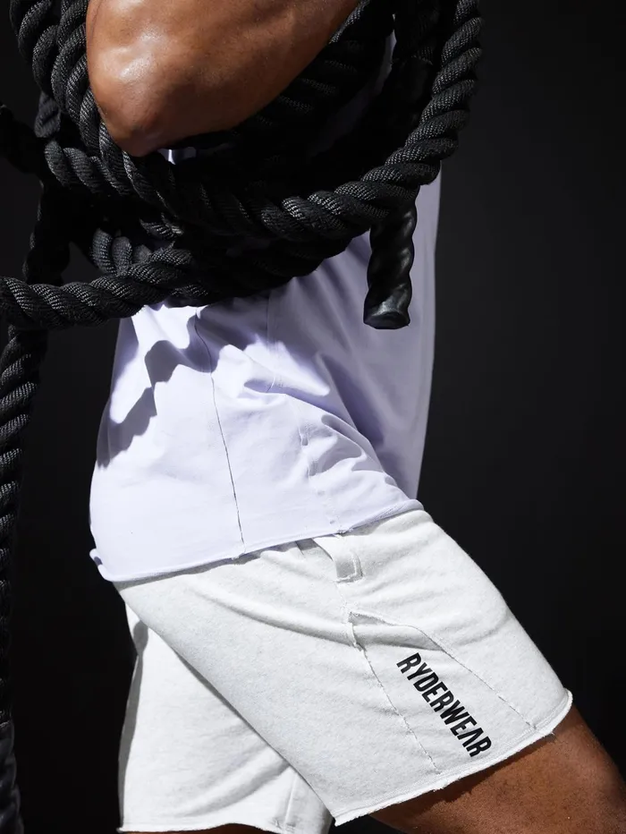 Force 6quot Track Short 8211 Chalk Grey Marl Men Ryderwear Gym Shorts