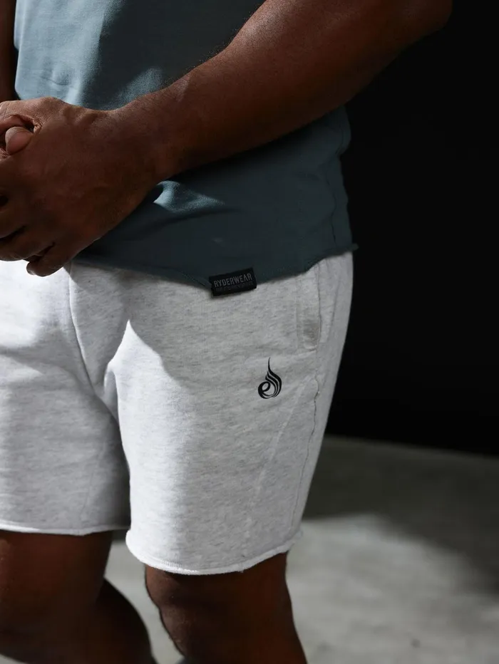 Force 6quot Track Short 8211 Chalk Grey Marl Men Ryderwear Gym Shorts