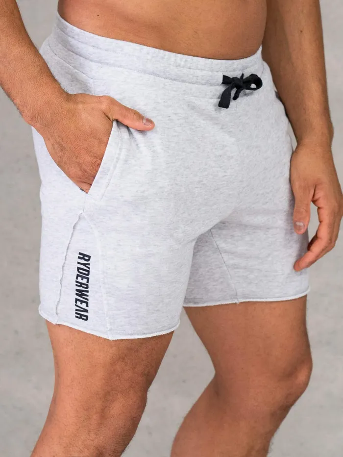 Force 6quot Track Short 8211 Chalk Grey Marl Men Ryderwear Gym Shorts