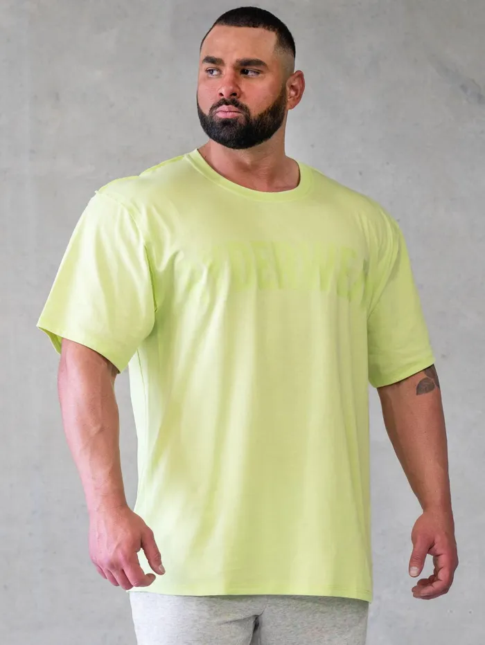 Force Oversized TShirt 8211 Lime Men Ryderwear Tops