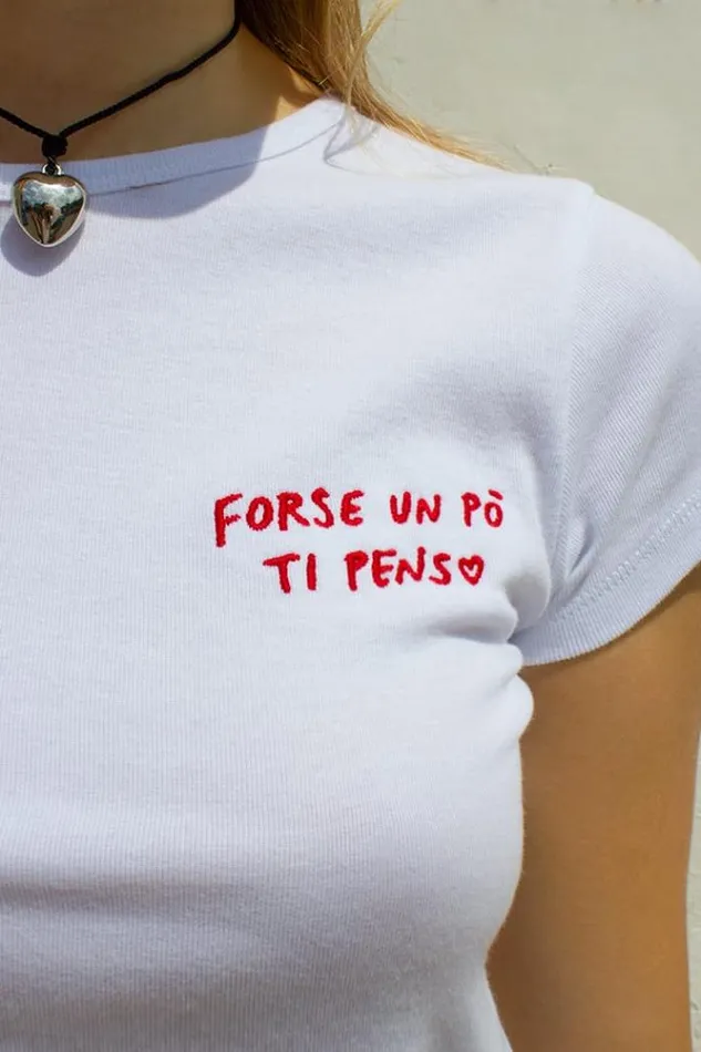Forse Un Po039 Ti Penso TShirt Women Subdued Graphics