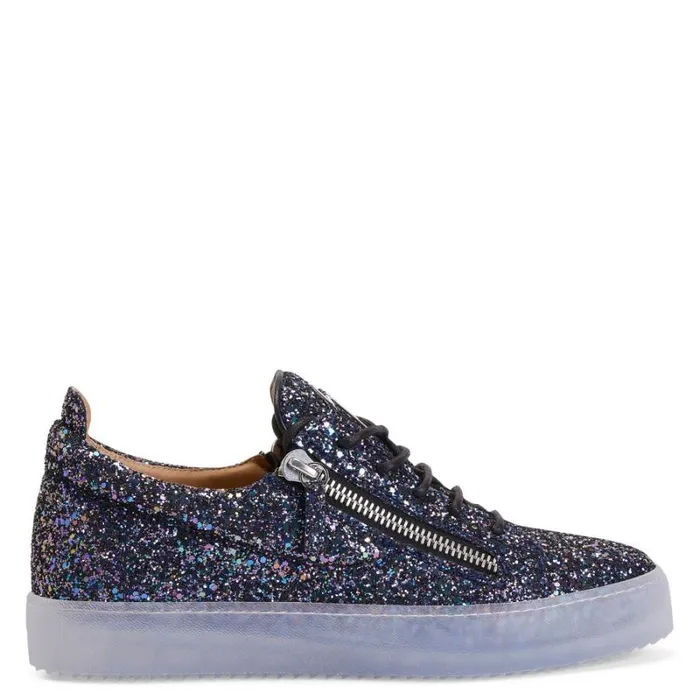 Frankie Glitter Blue Men Giuseppe Zanotti Sneakers