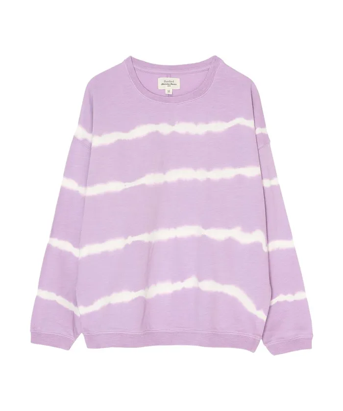 Girls Hartford Clothing Orchid Striped Dyed Girls Sweatshirt