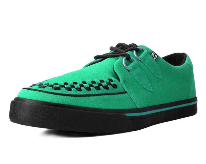 Green Suede Sneaker Women TUK Shoes Sneakers