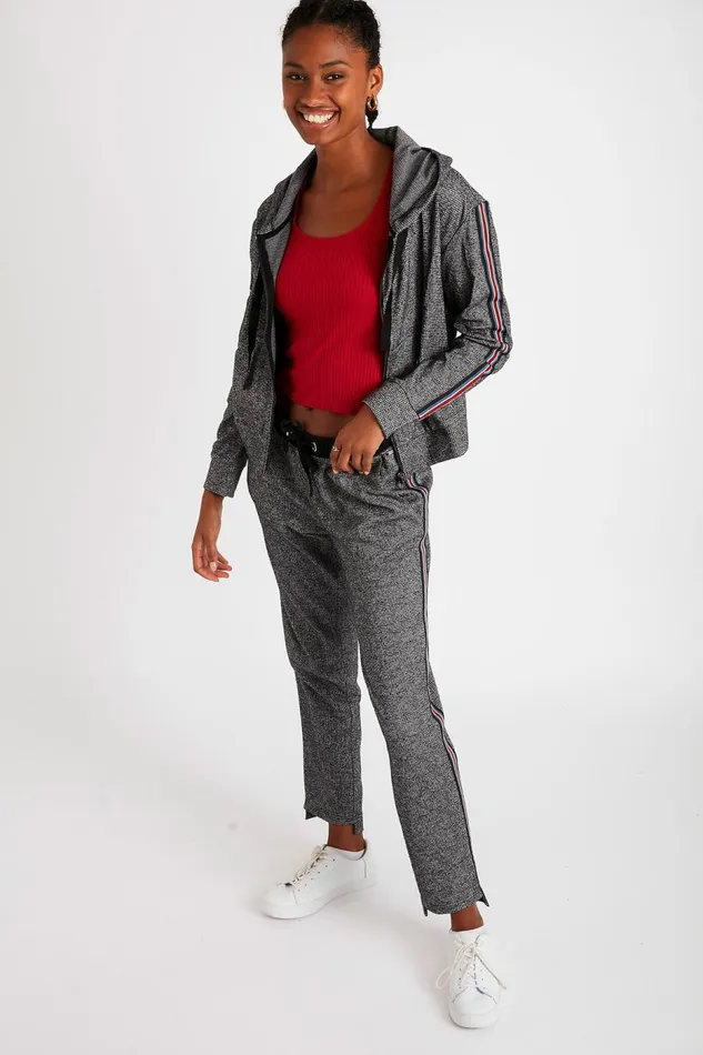 Grey Jogging Suit Taline and Trone Batiland Grey Women Banana Moon Pants