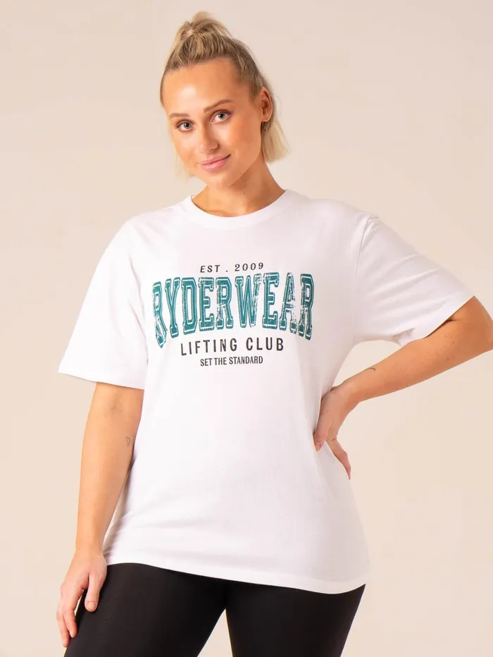Grit Oversized TShirt 8211 White Women Ryderwear Tops