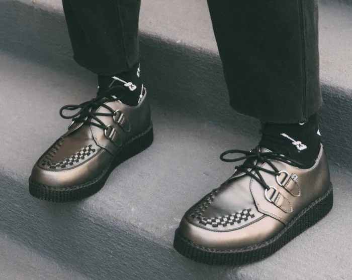 Gunmetal DRing Viva Low Creeper Men TUK Shoes Vegan