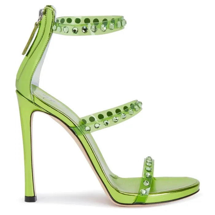 Harmony Shine Green Women Giuseppe Zanotti Sandals