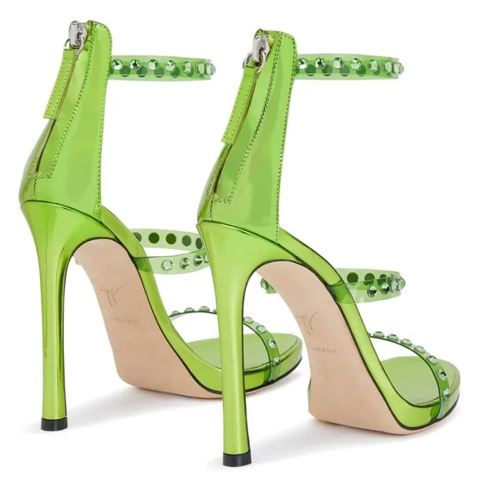 Harmony Shine Green Women Giuseppe Zanotti Sandals