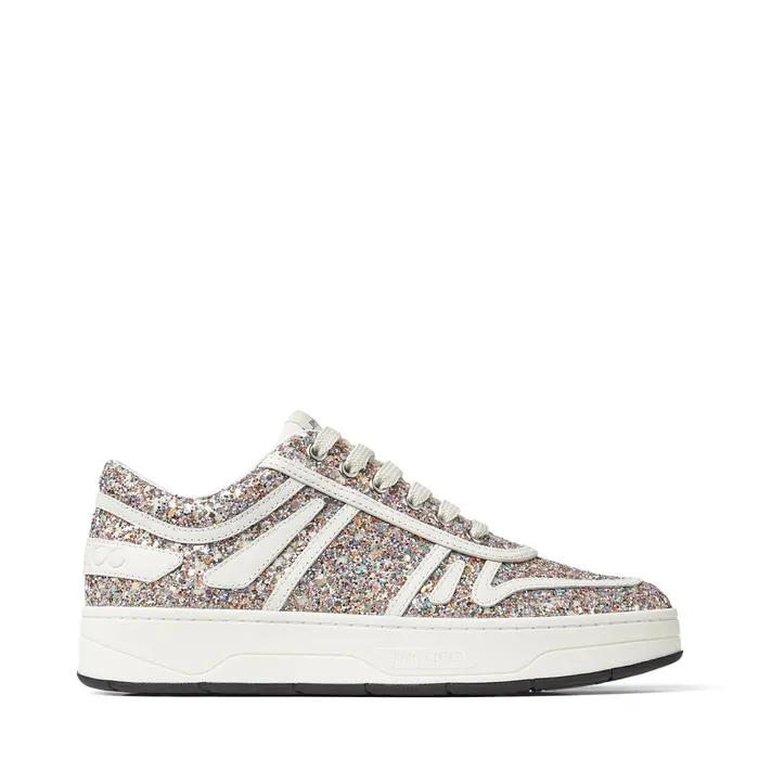 Hawaii F Luminous GlowInTheDark Coarse Glitter Fabric LaceUp Trainers X Mochilatte Women JIMMY CHOO Sneakers Hawaii F Luminous GlowInTheDark Coarse Glitter Fabric LaceUp Trainers X Mochilatte Women JIMMY CHOO Sneakers