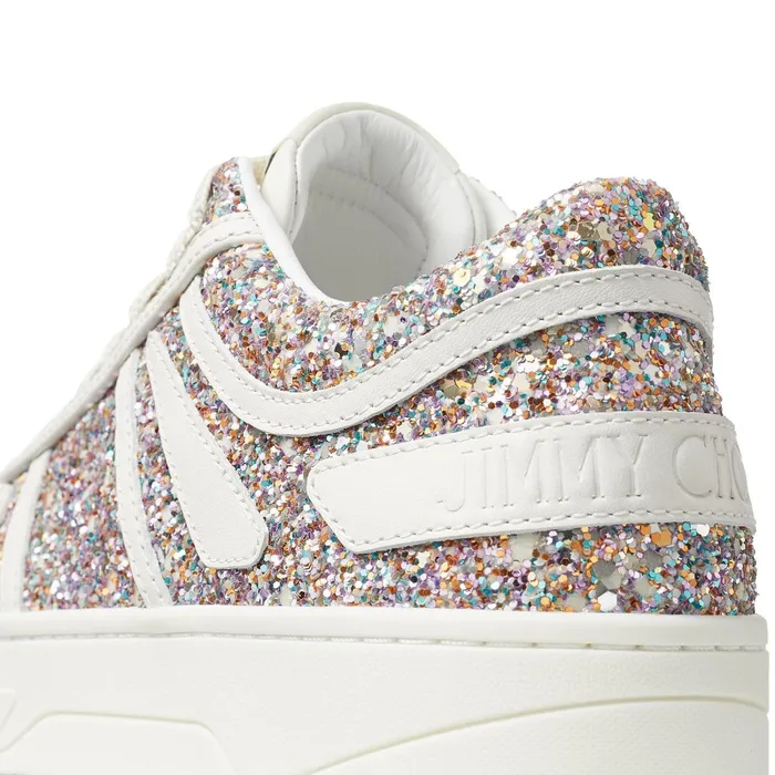Hawaii F Luminous GlowInTheDark Coarse Glitter Fabric LaceUp Trainers X Mochilatte Women JIMMY CHOO Sneakers