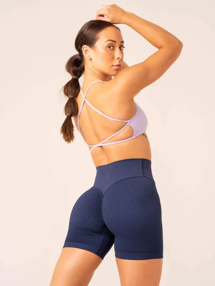 Honeycomb Scrunch Seamless Shorts 8211 Navy Women Ryderwear Gym Shorts
