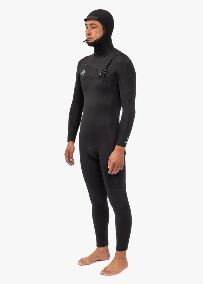 Hooded Wetsuits Men Vissla 7 Seas 543 Full Hooded Chest Zip Wetsuit Black Hooded Wetsuits Men Vissla 7 Seas 543 Full Hooded Chest Zip Wetsuit Black