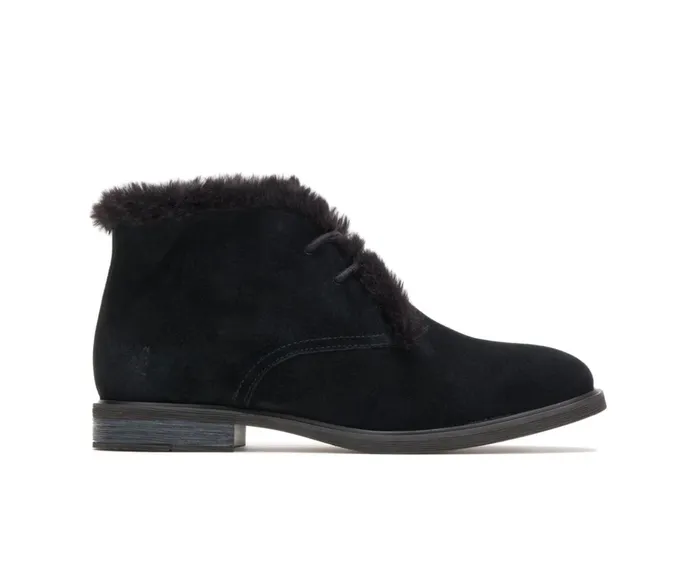 Hush Puppies Boots Bailey Fur Chukka Black Suede 8211 Women