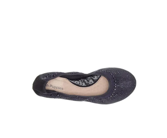 Hush Puppies Flats and SlipOns Chaste Ballet Black Stud 8211 Women Hush Puppies Flats and SlipOns Chaste Ballet Black Stud 8211 Women