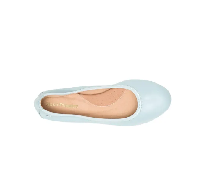 Hush Puppies Flats and SlipOns Chaste Ballet Seafoam Leather 8211 Women Hush Puppies Flats and SlipOns Chaste Ballet Seafoam Leather 8211 Women