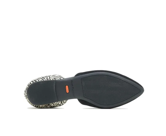 Hush Puppies Flats and SlipOns Sadie D039Orsay Black Suedezebra 8211 Women