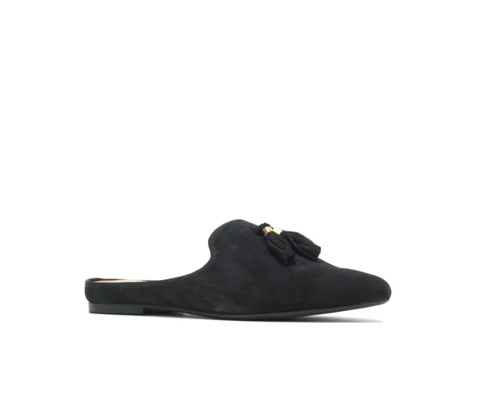 Hush Puppies Flats and SlipOns Sadie Tassel Mule Black Suede 8211 Women Hush Puppies Flats and SlipOns Sadie Tassel Mule Black Suede 8211 Women