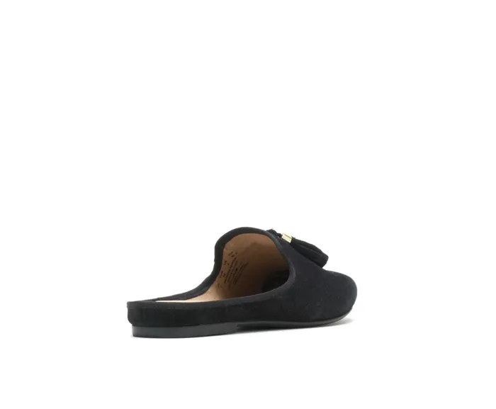 Hush Puppies Flats and SlipOns Sadie Tassel Mule Black Suede 8211 Women Hush Puppies Flats and SlipOns Sadie Tassel Mule Black Suede 8211 Women