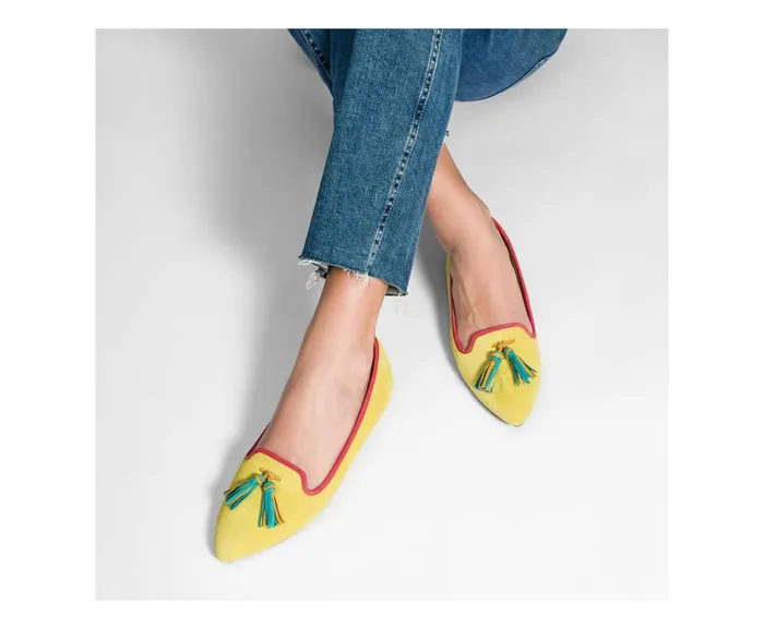Hush Puppies Flats and SlipOns Sadie Tassel SlipOn Eggnog Cobra Leather 8211 Women Hush Puppies Flats and SlipOns Sadie Tassel SlipOn Eggnog Cobra Leather 8211 Women