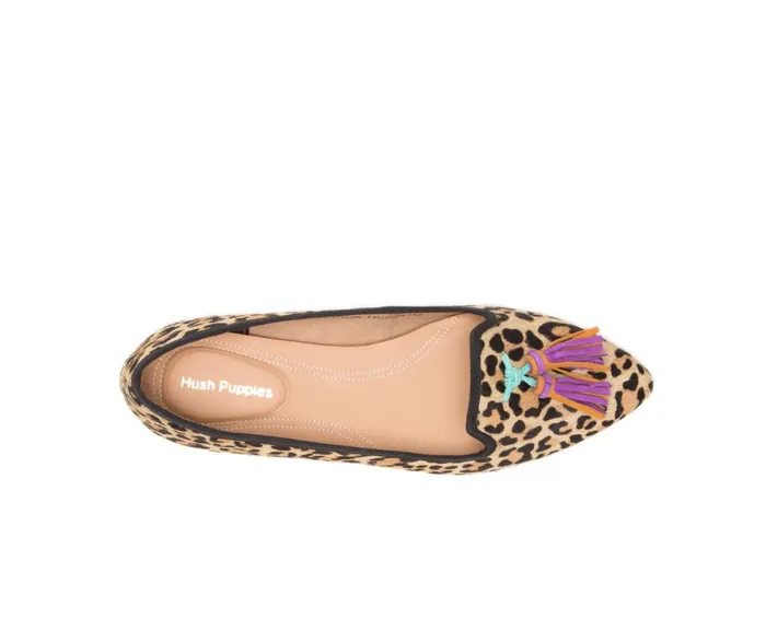 Hush Puppies Flats and SlipOns Sadie Tassel SlipOn Leopard Calf Hair 8211 Women Hush Puppies Flats and SlipOns Sadie Tassel SlipOn Leopard Calf Hair 8211 Women