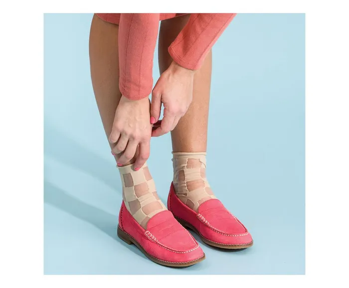 Hush Puppies Flats and SlipOns Wren Loafer Soft Red Suede 8211 Women