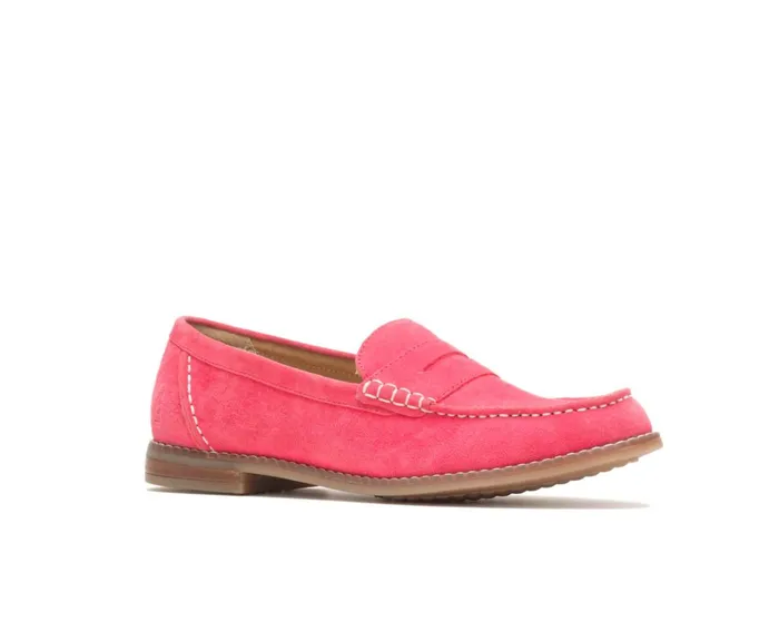 Hush Puppies Flats and SlipOns Wren Loafer Soft Red Suede 8211 Women