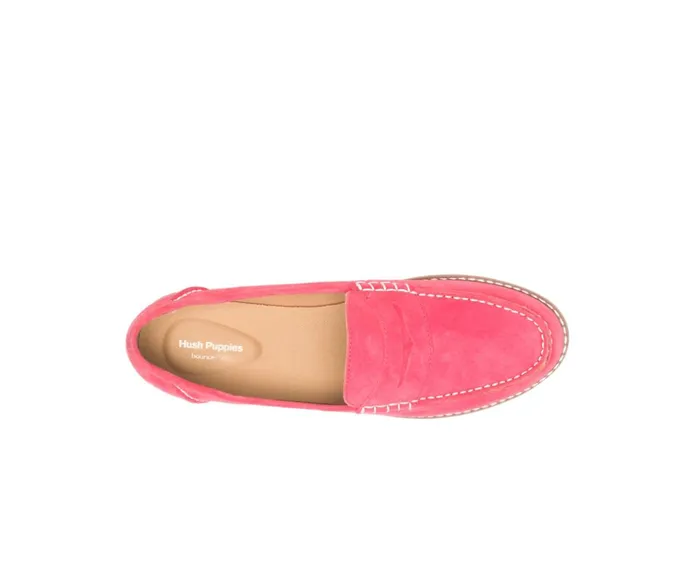 Hush Puppies Flats and SlipOns Wren Loafer Soft Red Suede 8211 Women
