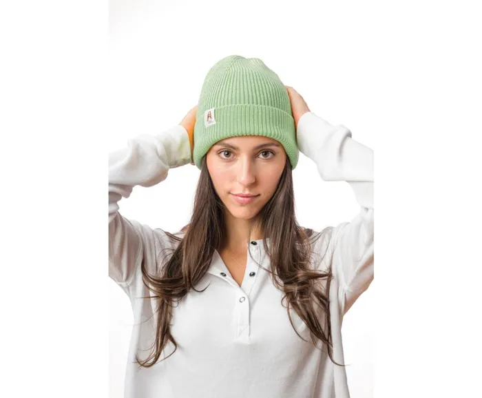Hush Puppies Hats Knit Beanie Light Sage Green 8211 MenWomen