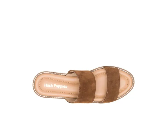 Hush Puppies Sandals Briard 2 Band Slide Tan Suede 8211 Women Hush Puppies Sandals Briard 2 Band Slide Tan Suede 8211 Women