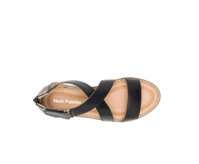 Hush Puppies Sandals Briard X Back Zip Black Leather 8211 Women Hush Puppies Sandals Briard X Back Zip Black Leather 8211 Women