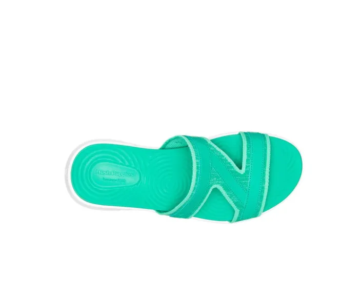 Hush Puppies Sandals Willa Knit Slide Deep Green Knit 8211 Women