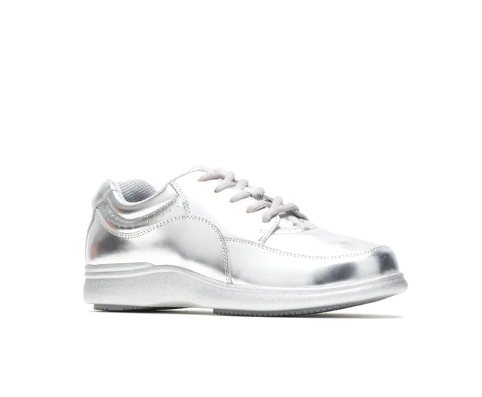 Hush Puppies Walking Shoes Power Walker Silver Metallic Leather 8211 Women Hush Puppies Walking Shoes Power Walker Silver Metallic Leather 8211 Women