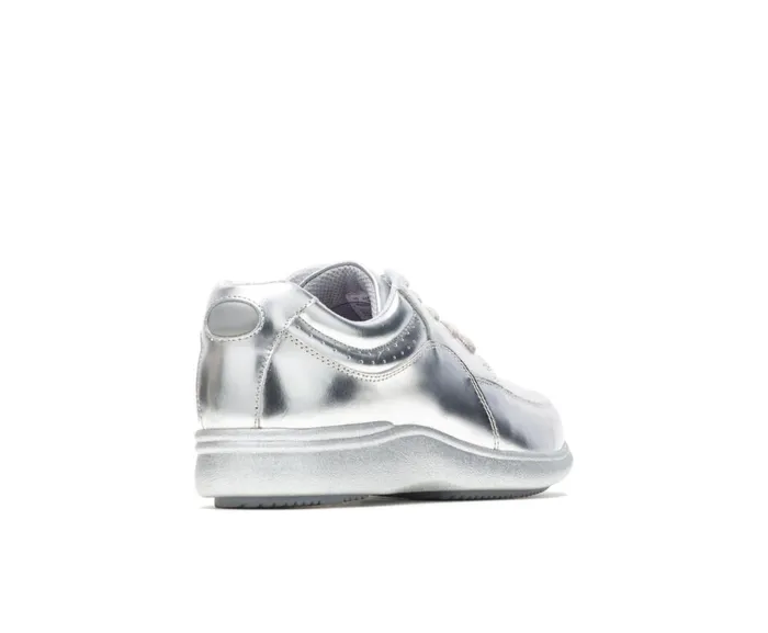 Hush Puppies Walking Shoes Power Walker Silver Metallic Leather 8211 Women Hush Puppies Walking Shoes Power Walker Silver Metallic Leather 8211 Women