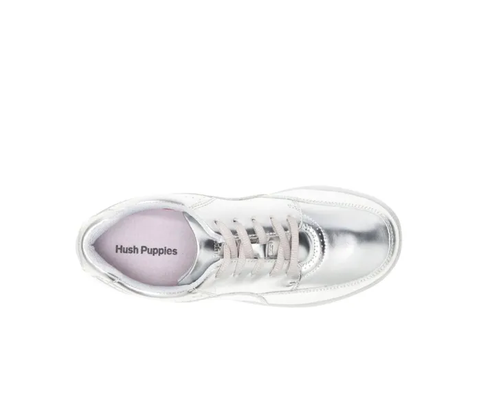 Hush Puppies Walking Shoes Power Walker Silver Metallic Leather 8211 Women Hush Puppies Walking Shoes Power Walker Silver Metallic Leather 8211 Women