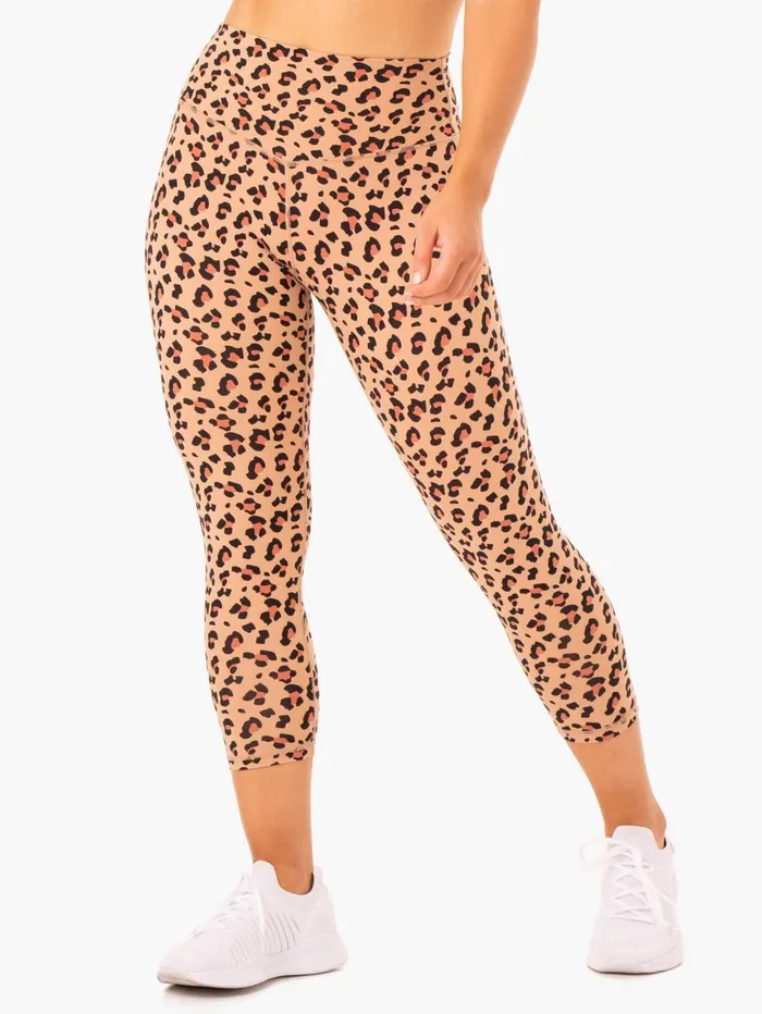 Hybrid 78 Leggings 8211 Tan Leopard Women Ryderwear Leggings
