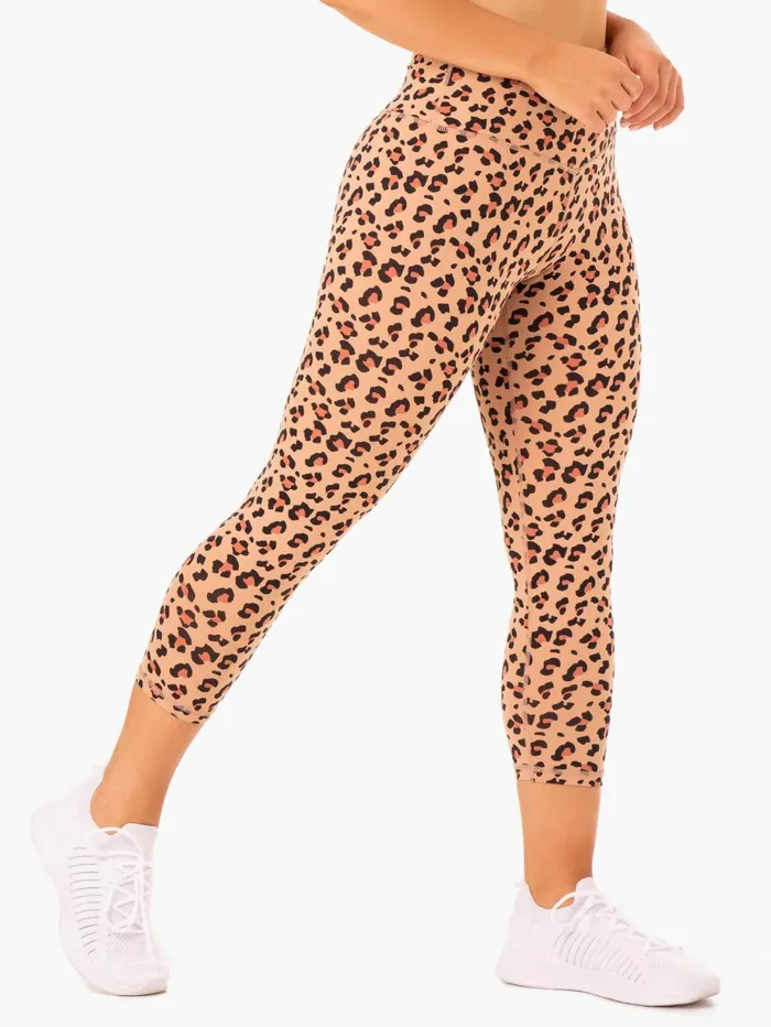 Hybrid 78 Leggings 8211 Tan Leopard Women Ryderwear Leggings