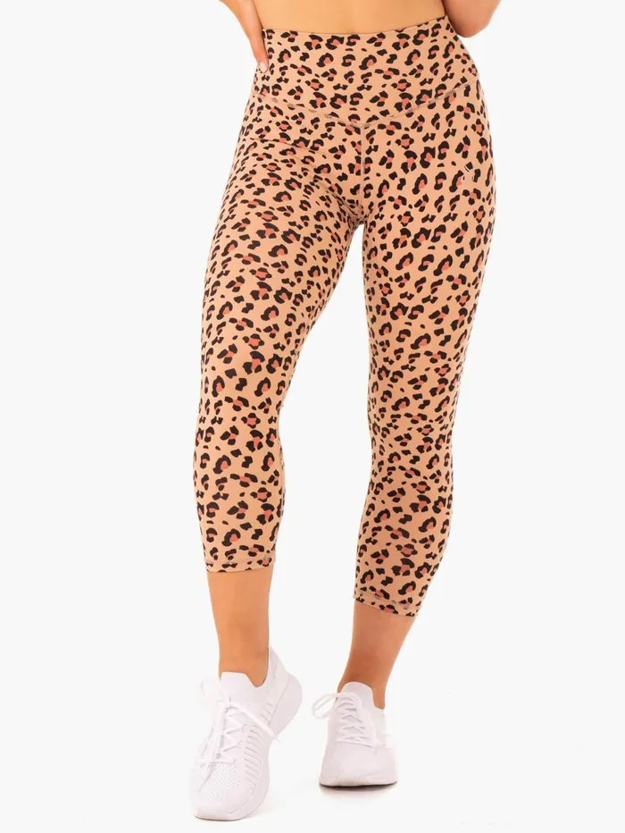 Hybrid 78 Leggings 8211 Tan Leopard Women Ryderwear Leggings