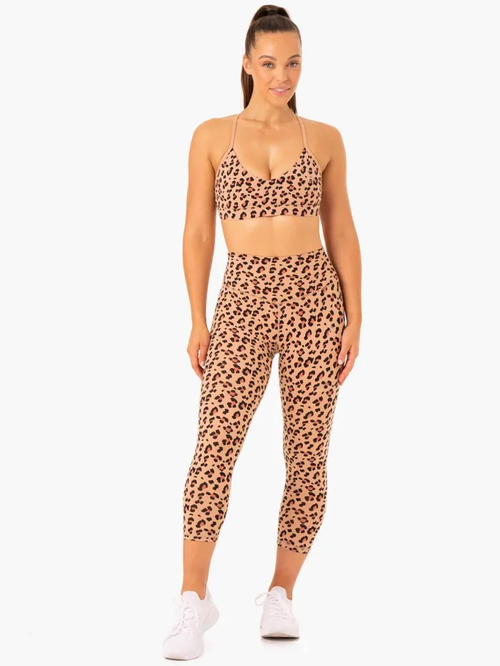 Hybrid 78 Leggings 8211 Tan Leopard Women Ryderwear Leggings
