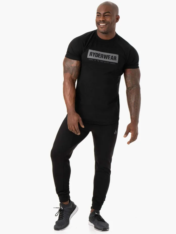 Iron Track Pants 8211 Black Men Ryderwear Gym Pants
