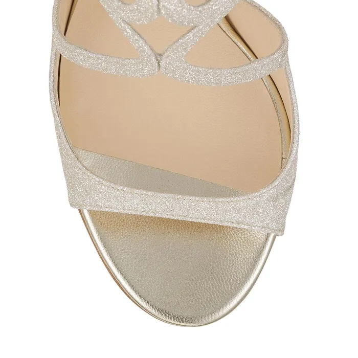 Ivette Platinum Ice Dusty Glitter Sandals Platinum Ice Women JIMMY CHOO Bridal Shoes Ivette Platinum Ice Dusty Glitter Sandals Platinum Ice Women JIMMY CHOO Bridal Shoes