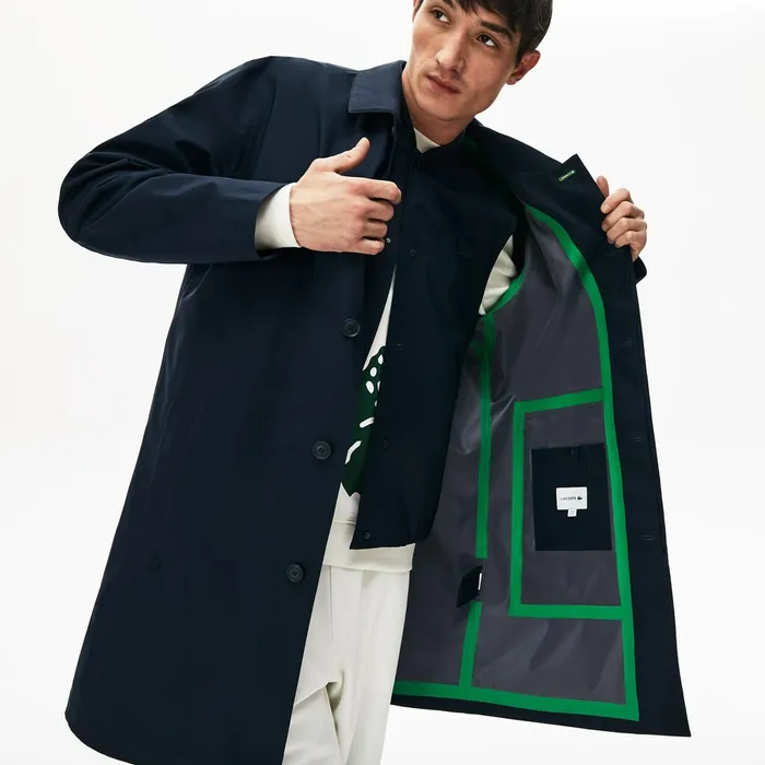 Jackets and Coats Lacoste Mens 3In1 Lightweight WaterResistant Parka Dark Grey Gift 4 You