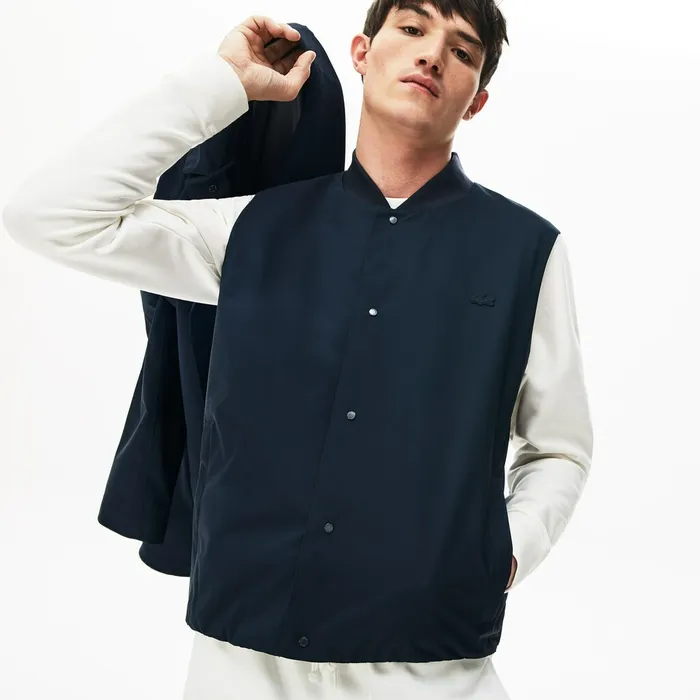 Jackets and Coats Lacoste Mens 3In1 Lightweight WaterResistant Parka Dark Grey Gift 4 You