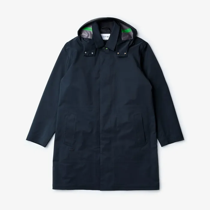 Jackets and Coats Lacoste Mens 3In1 Lightweight WaterResistant Parka Dark Grey Gift 4 You