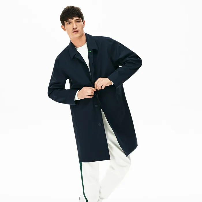 Jackets and Coats Lacoste Mens 3In1 Lightweight WaterResistant Parka Dark Grey Gift 4 You