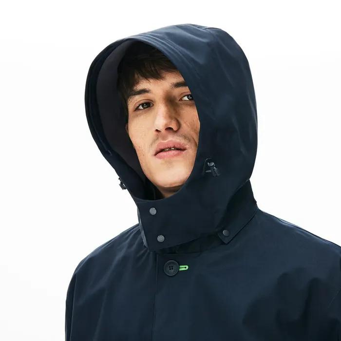 Jackets and Coats Lacoste Mens 3In1 Lightweight WaterResistant Parka Dark Grey Gift 4 You